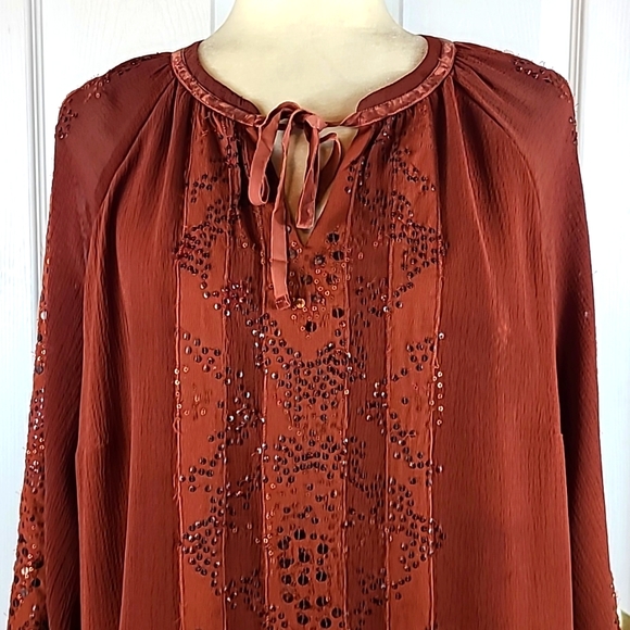 Chico's Sequined Blouse - Picture 2 of 12